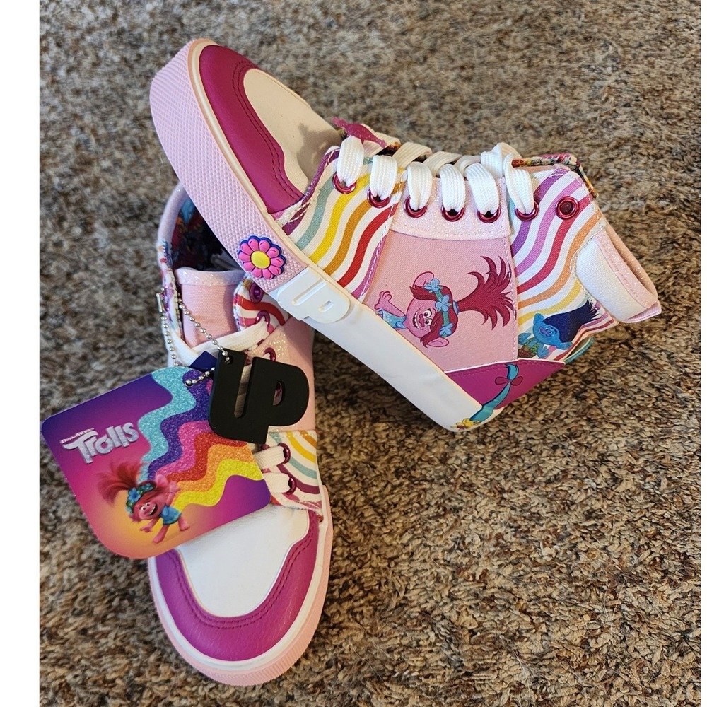NWT Ground Up x DreamWorks Trolls High Top Pink Rainbow Sneakers